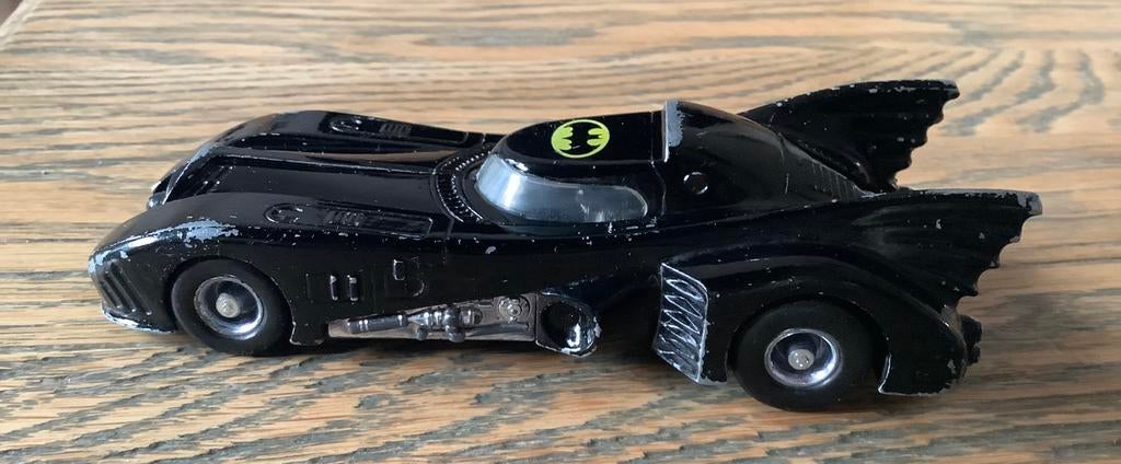 Oude Grote zwarte Batman auto 13.5 cm uit 1989, Ophalen of Verzenden, Gebruikt, Auto