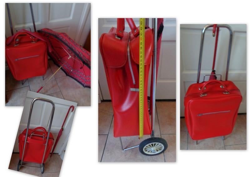 VINTAGE RODE boodschappenwagentje trolley, Ophalen