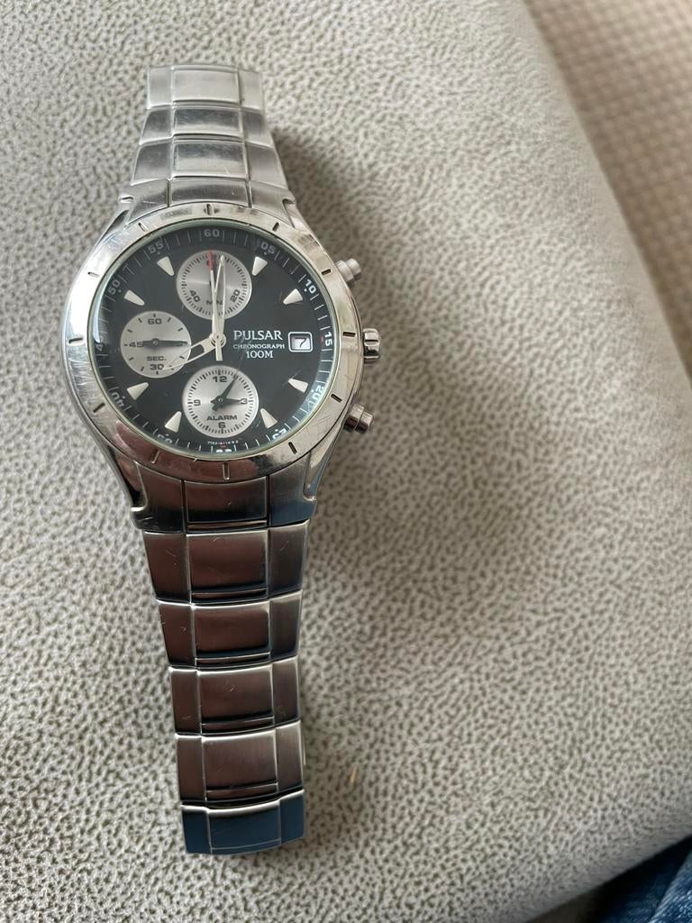Pulsar Herenhorloge  battary moet vervangen, Ophalen of Verzenden, Zo goed als nieuw, Staal, Overige merken