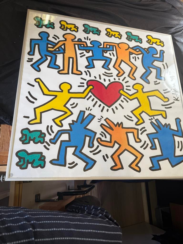 Keith Haring 'Heart' Poster - Authorized Estate Print, Ophalen of Verzenden