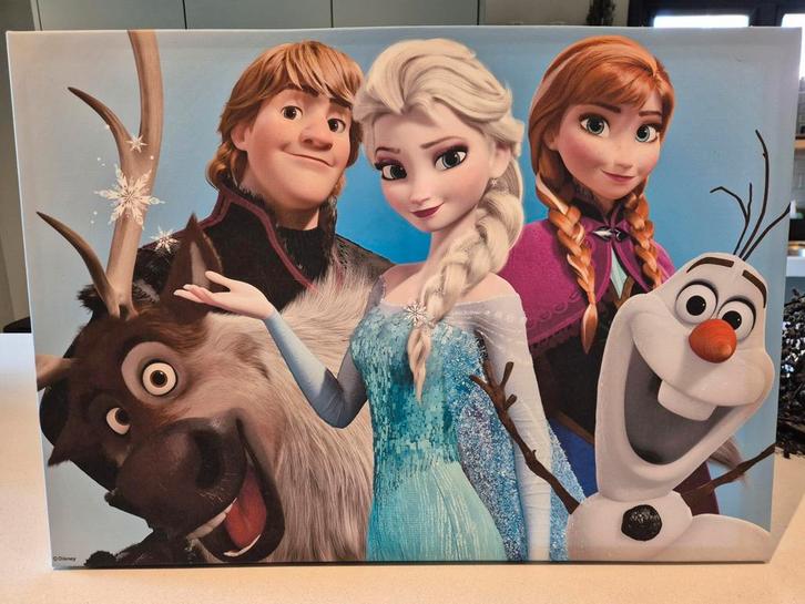 Frozen Canvas Schilderij - Elsa, Anna, Kristoff, Sven & Olaf, Huis en Inrichting, Woonaccessoires | Schilderijen, Tekeningen en Foto's