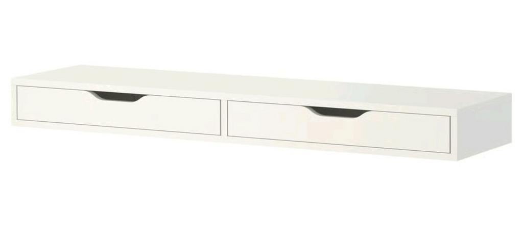 Ikea Ekby Alex plank met lades - Wit, 119x29 cm, Ophalen
