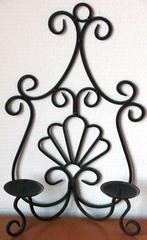 Gietijzeren kaarsenhouder, Gebruikt, 25 tot 50 cm, Zwart, Ophalen of Verzenden