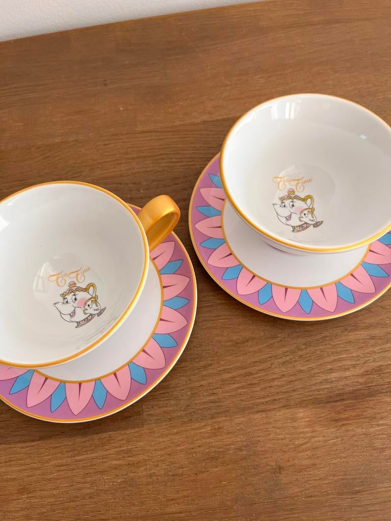 Nieuw! Disney Belle en het beest kop en schotel set, Ophalen of Verzenden, Assepoester of Belle, Nieuw, Servies