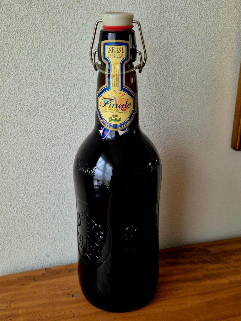 1,5 ltr fles bier FINALE Grolsch Vakmanschap is Meesterschap, Ophalen of Verzenden, Zo goed als nieuw, Flesje(s), Overige merken