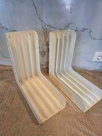 Vintage LP Steunen Wit – Set van 2, Ophalen of Verzenden, Gebruikt