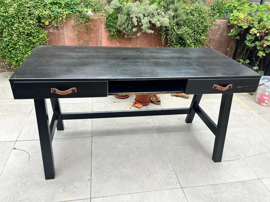 Bureau zwart Woood Dian, Huis en Inrichting, Bureaus, Ophalen, Gebruikt, Bureau