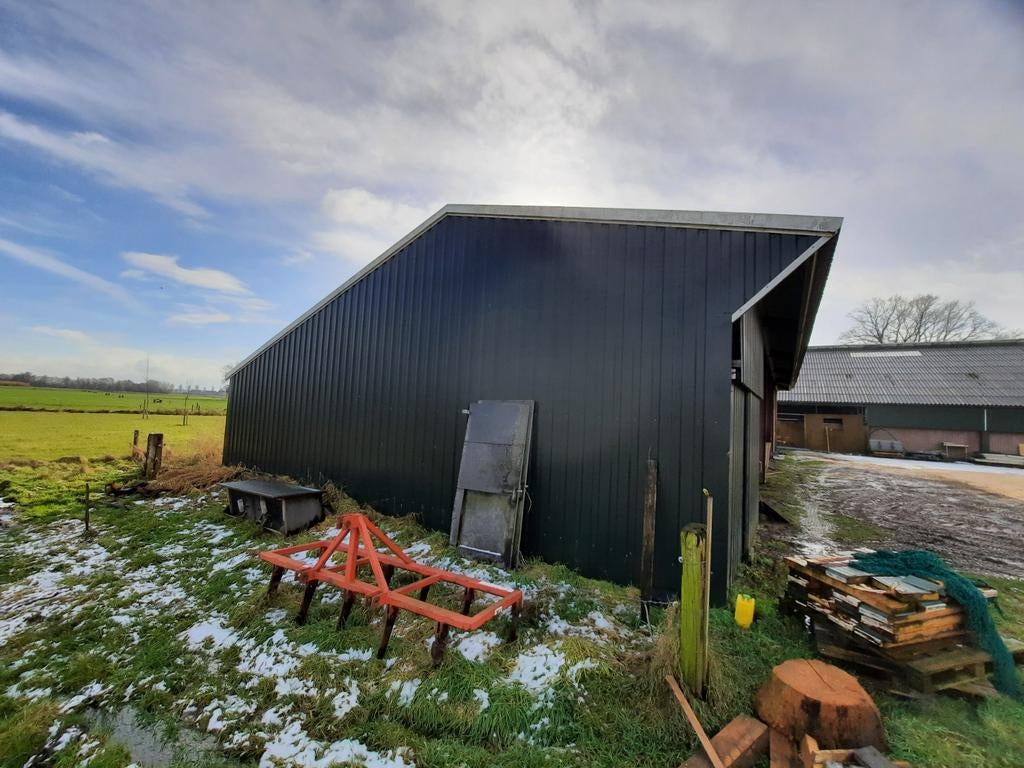 Werktuigenberging loods met spanten en golfplaten, Ophalen of Verzenden