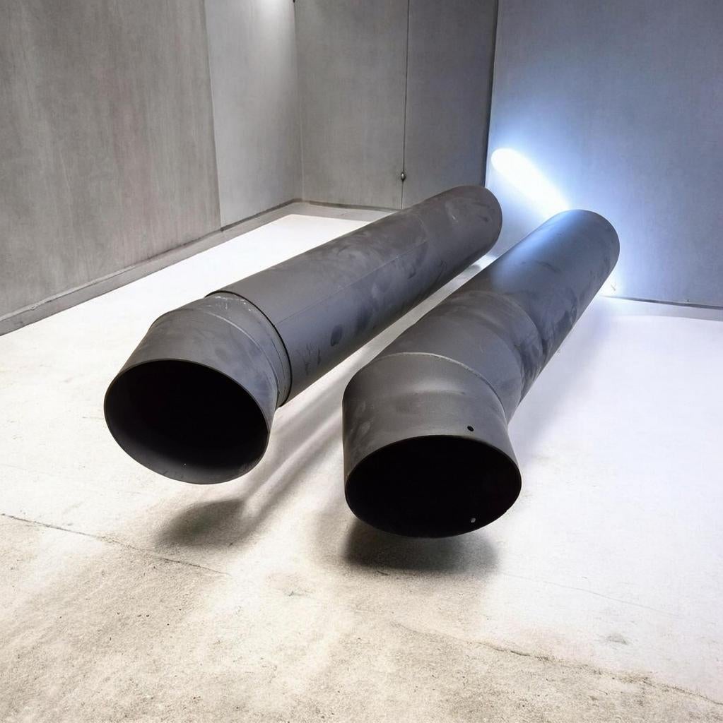 Kachelpijpen 15cm diameter, 83cm en 75cm lengte, Ophalen