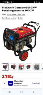 Nieuwe Stahlwerk Germany SW-3KW Benzine Generator 3000W, Ophalen of Verzenden, Nieuw