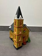 Kersthuisje kerstdorp kerk met verlichting kerstdecoratie, Ophalen of Verzenden, Nieuw