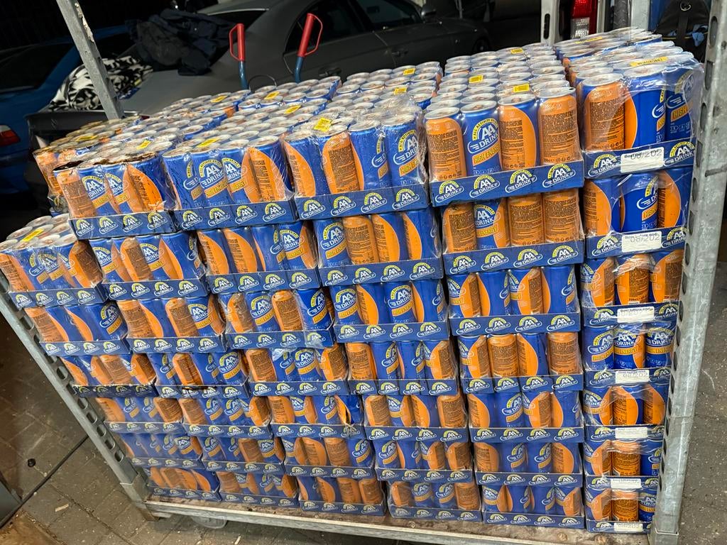 Pallet partij AA Sportdrink blikken aluminium / oud ijzer, Verzamelen, Blikken, Ophalen of Verzenden, Gebruikt, Overige