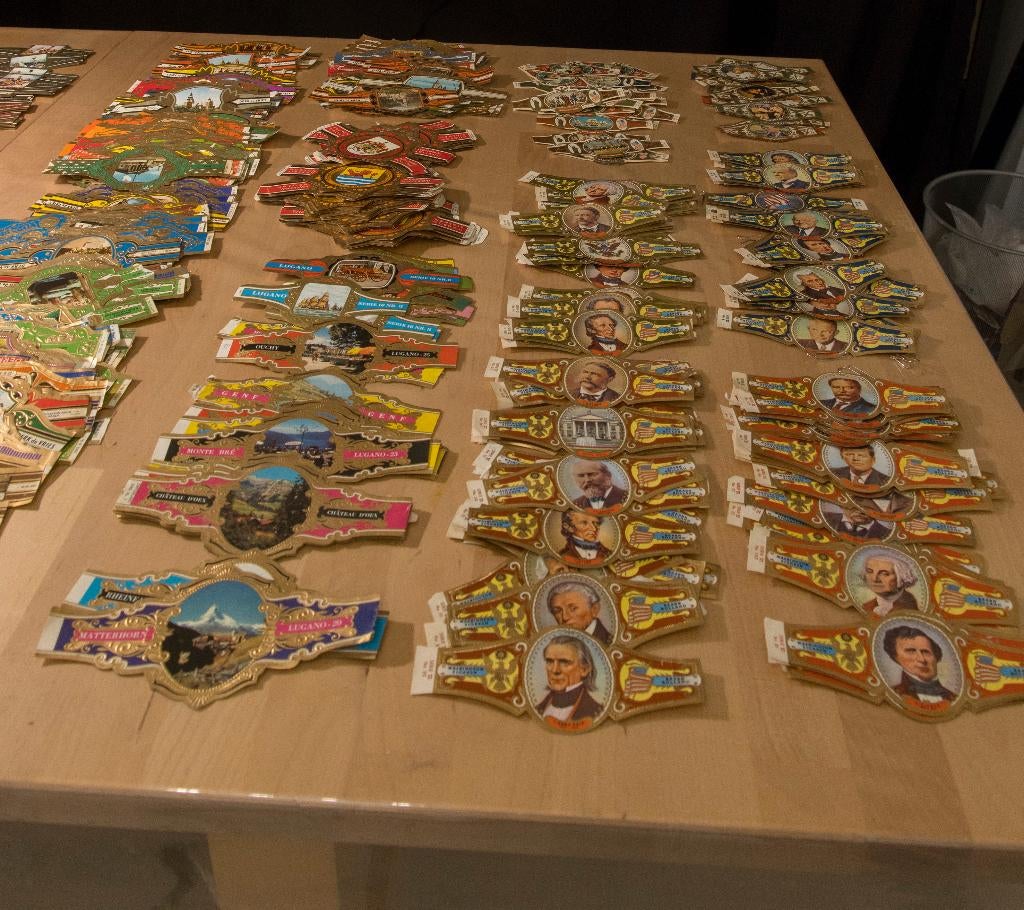 Verzameling sigarenbandjes, Ophalen of Verzenden, Gebruikt, Sigarenbandjes