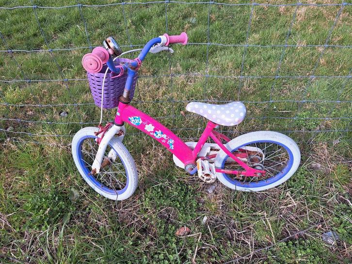 Roze stoere fiets 16 inch, Fietsen en Brommers, Fietsen | Kinderfietsjes, Gebruikt, 16 tot 20 inch, Ophalen of Verzenden