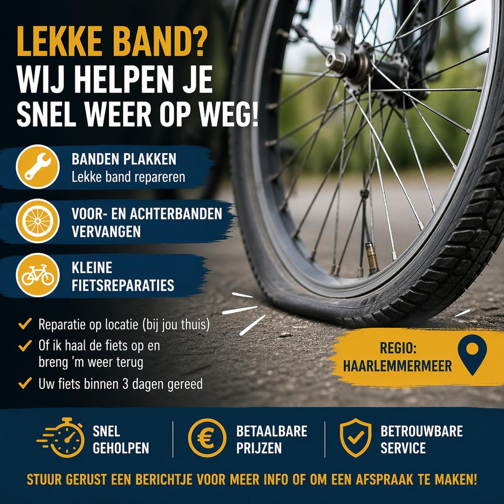 Fiets banden reparatie maar ook andere klussen in huis, Diensten en Vakmensen