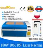 Co2 lasersnijder graveer machine RECI 100W DSP, Ophalen, Zo goed als nieuw