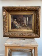 Antiek schilderijtje, gesigneerd:Blommers, Antiek en Kunst, Ophalen of Verzenden