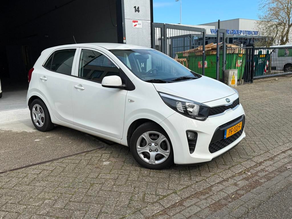 Kia Picanto 1.0 CVVT EconomyPlusLine|Airco|5-deurs|Elektrisc, Auto's, Stof, Gebruikt, 4 stoelen, Wit