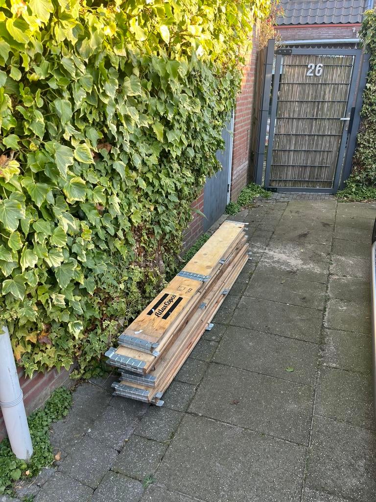 Moestuinbak palletranden opklapbaar, Tuin en Terras, Bloembakken en Plantenbakken, Ophalen of Verzenden, Zo goed als nieuw, Hout