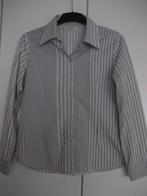 Blouse blauw gestreept bruin wit beige maat 38, Maat 38/40 (M), Ophalen of Verzenden, Zo goed als nieuw, Overige kleuren