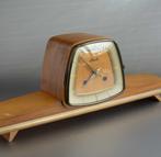 houten vintage klok met tijdsaanduiding, Antiek en Kunst, Antiek | Klokken, Ophalen of Verzenden