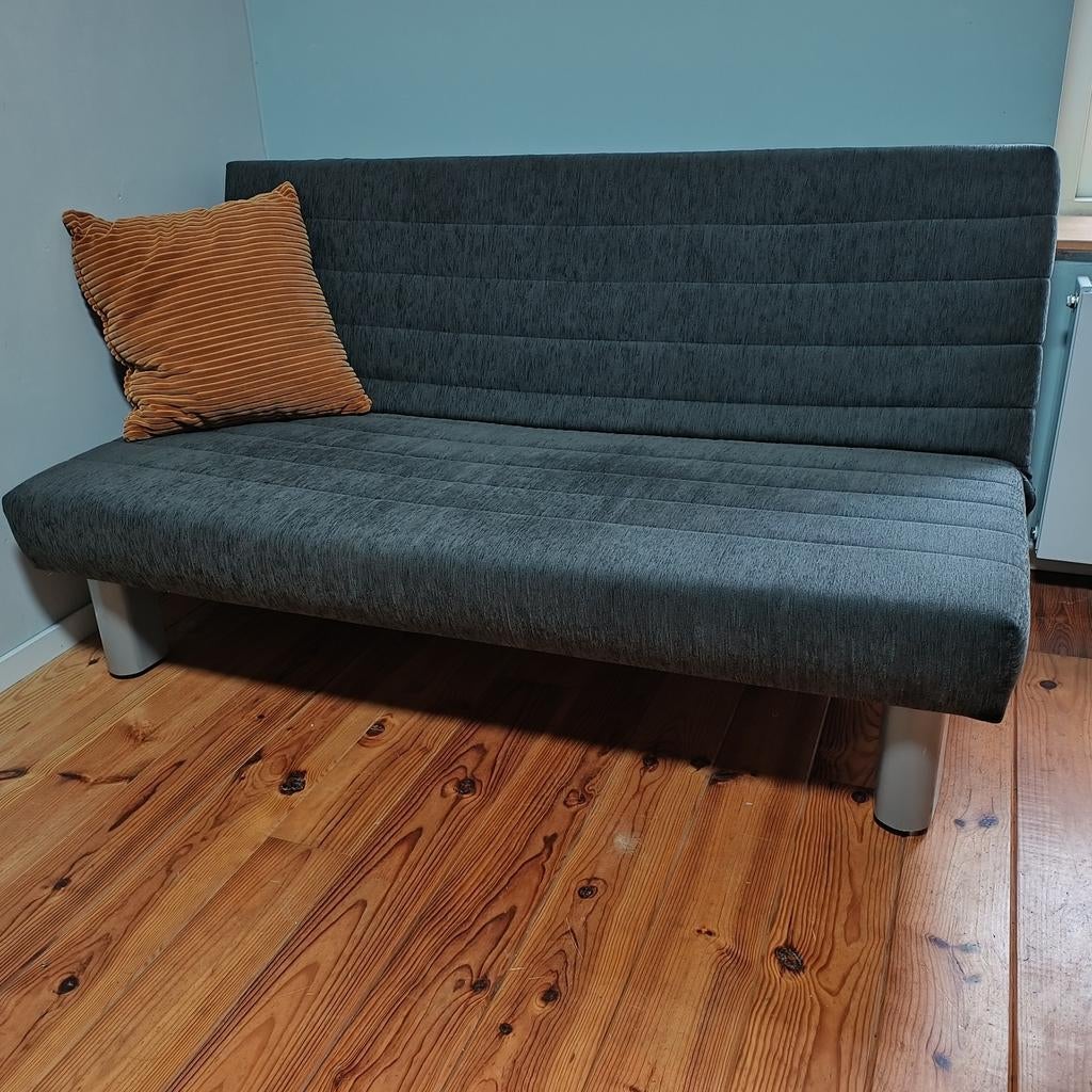 Slaapbank Ell+ell, 160 cm breed, comfortabel, Gebruikt, Tweepersoons, Ophalen of Verzenden, Grijs