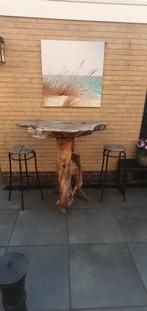 Unieke buiten/bartafel van wortelhout, Ophalen, Gebruikt