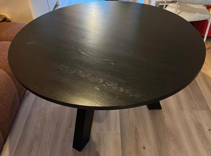 Ronde tafel, Huis en Inrichting, Tafels | Eettafels, Gebruikt, 100 tot 150 cm, 100 tot 150 cm, Rond, Ophalen