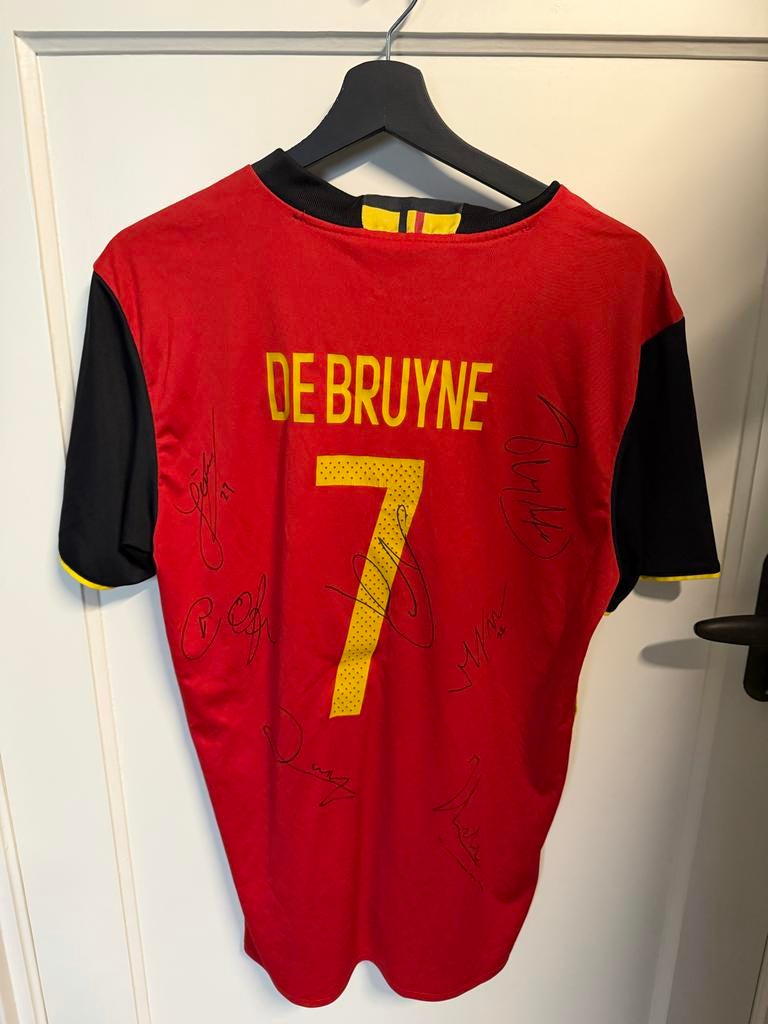 Gesigneerd De Bruyne shirt - Belgisch elftal, Maat M, Ophalen of Verzenden, Zo goed als nieuw, Shirt