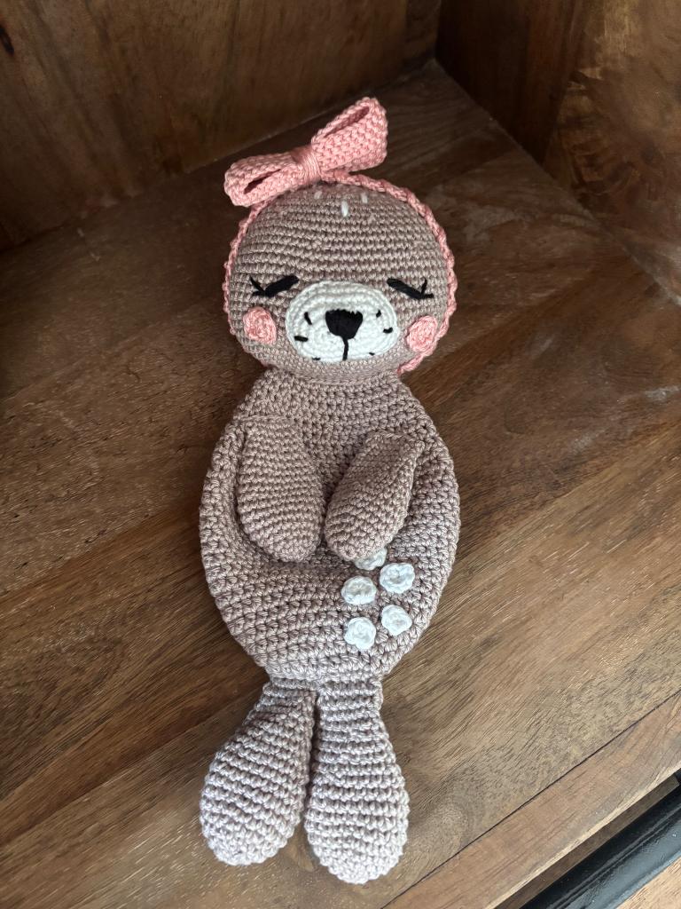 Knuffeldoekje zeehond, Handgemaakt, Overige typen, Ophalen of Verzenden, Zo goed als nieuw