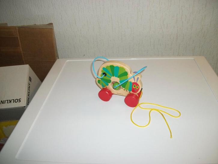 Trekkralen framepje Ruspje nooit genoeg, Kinderen en Baby's, Speelgoed | Houten speelgoed, Gebruikt, Ophalen of Verzenden