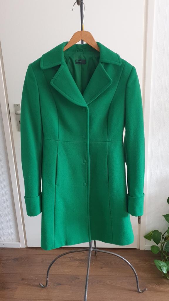 Groene halflange grote geblendeerde drukknopen, maat 38, Stile Benetton, Ophalen of Verzenden, Zo goed als nieuw, Groen