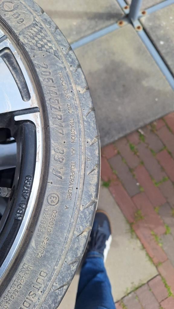 4 zomerbanden incl velg, Auto-onderdelen, Banden en Velgen, Ophalen of Verzenden, Zomerbanden