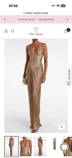 Handgemaakte Galajurk Champagnekleur, Kleding | Dames, Gelegenheidskleding, Ophalen of Verzenden, Zo goed als nieuw, Beige, Galajurk