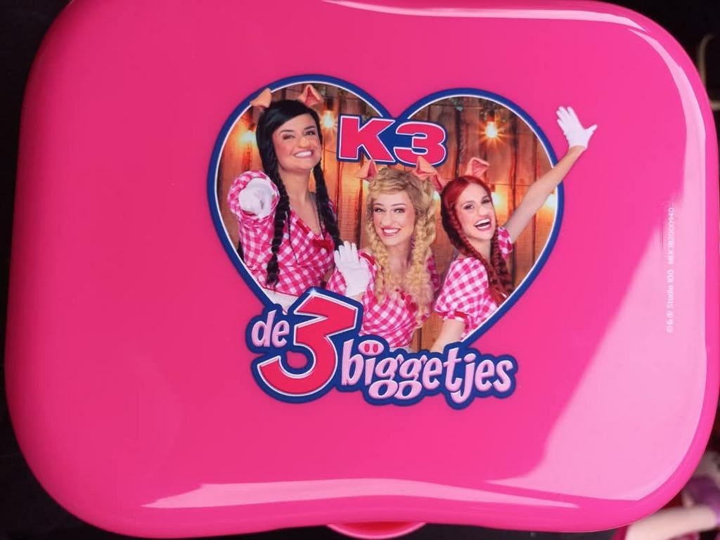 Nieuwe K3 Broodtrommel - De 3 Biggetjes Editie, Ophalen, Kunststof, Nieuw, Roze