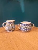 Bunzlau Keramiek Melkkan en Suikerpotje - Handgemaakt, Ophalen of Verzenden