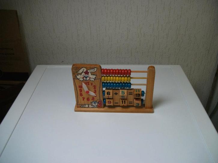 Speelklokje met telraam Haas, Kinderen en Baby's, Speelgoed | Houten speelgoed, Gebruikt, Ophalen of Verzenden