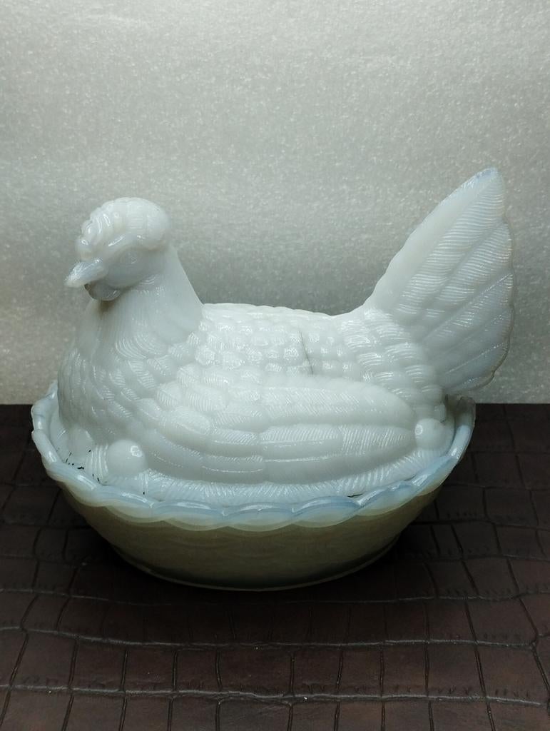 vintage glazen kip, Antiek en Kunst, Antiek | Glas en Kristal, Ophalen of Verzenden