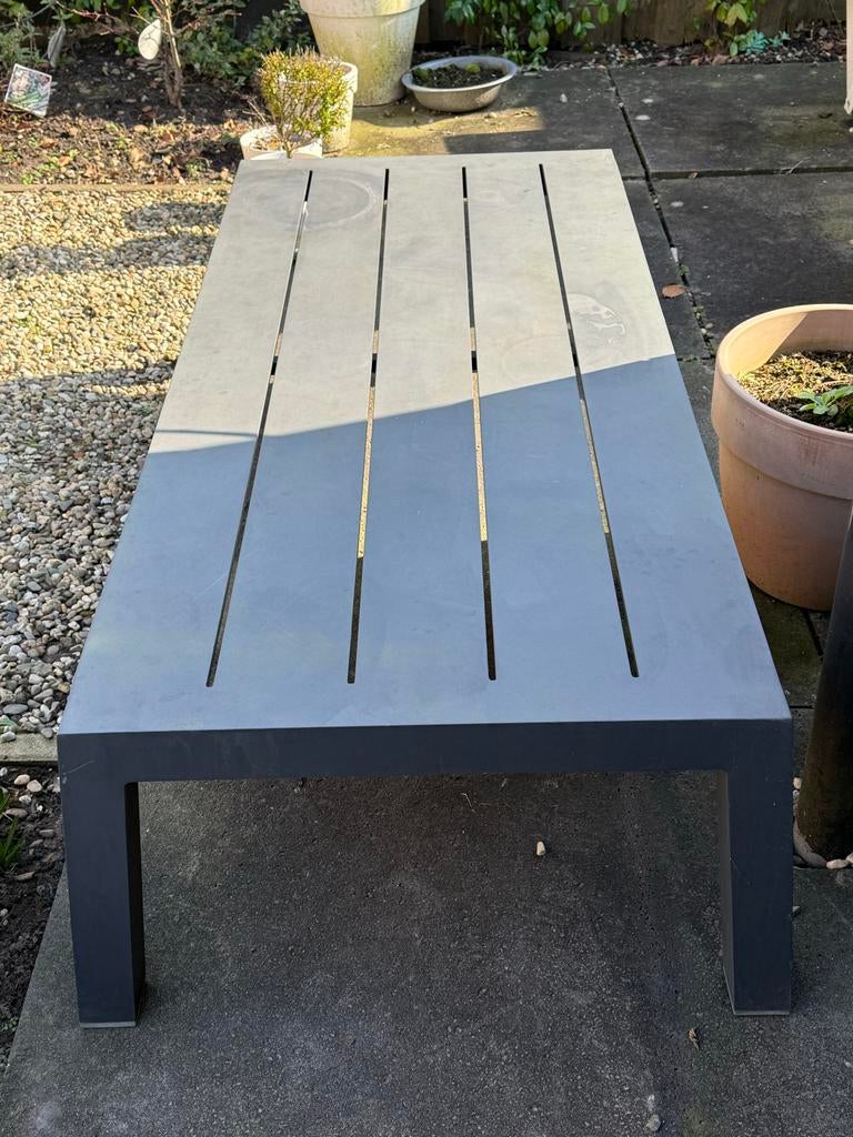 Max&Luuk Antraciet Gepoedercoate Tuintafel, Tuin en Terras, Tuintafels, Ophalen, Gebruikt, Rechthoekig, Metaal