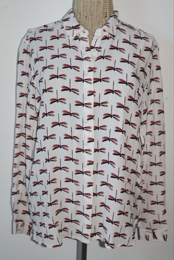 Sissy Boy blouse met libellenprint maat 38 / M, Ophalen of Verzenden, Zo goed als nieuw, Sissy Boy.nl, Wit