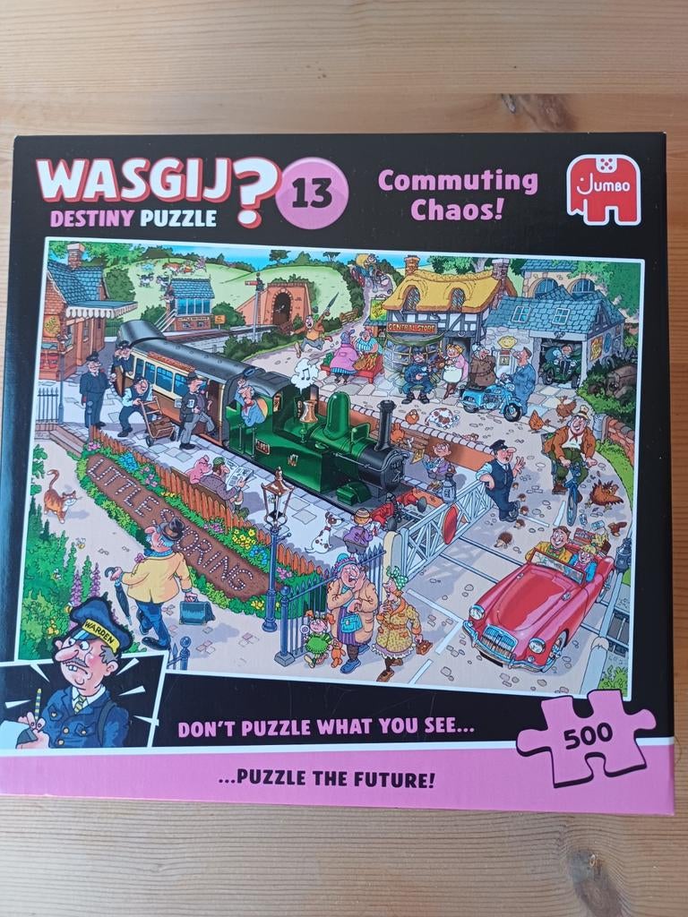 Wasgij puzzel, 500 stukjes, compleet hiervan  foto aanwezig, Ophalen, 500 t/m 1500 stukjes, Zo goed als nieuw