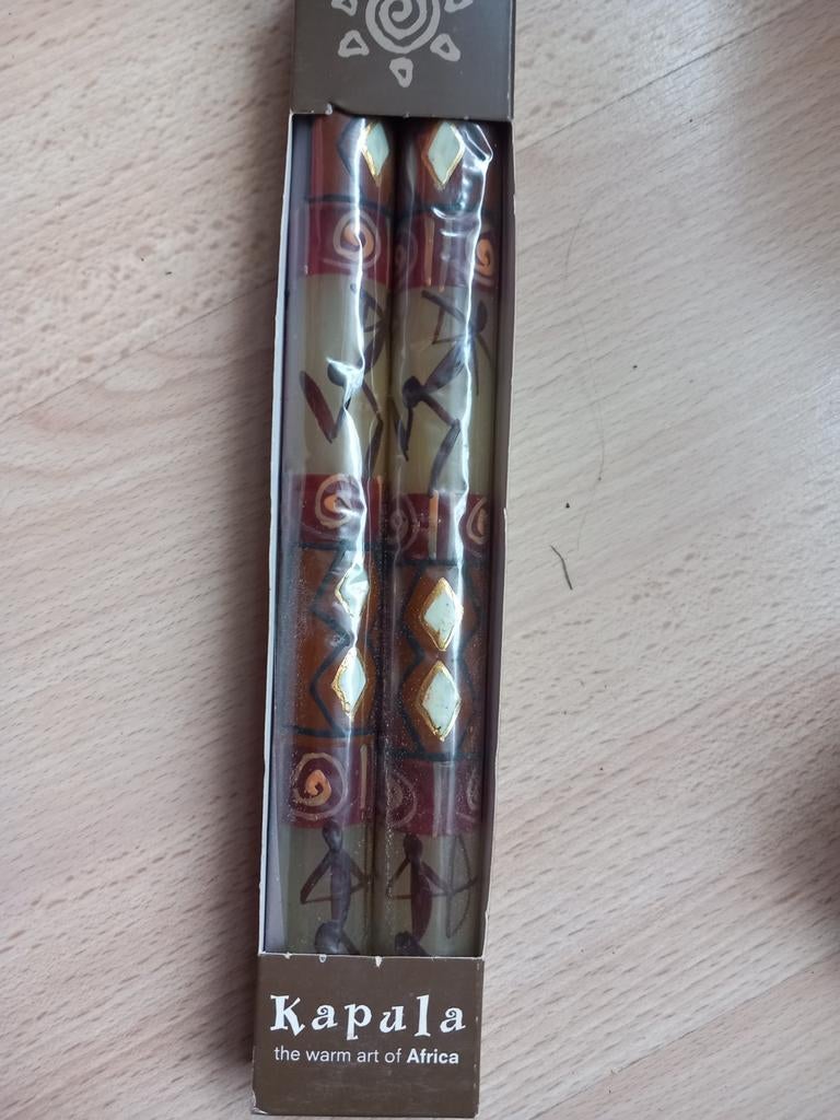 2 kaarsen/ Zuid Afrika, Overige materialen, Nieuw, Ophalen of Verzenden, Kaars