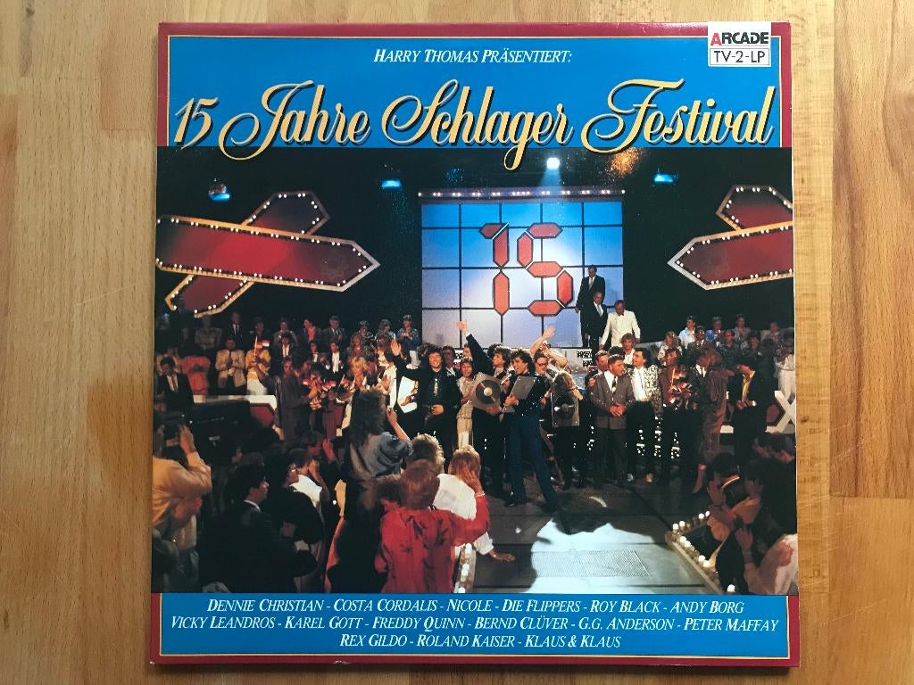 2 LP Duits 15 Jahre Schlager Festival Dubbel LP div Artieste, Dubbel-LP, Ophalen of Verzenden, Gebruikt, 12 inch