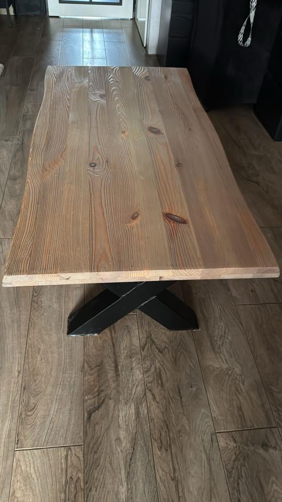 Houten Salontafel grenen, Ophalen, 100 tot 150 cm, 50 tot 100 cm, Zo goed als nieuw