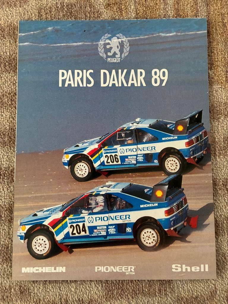 Peugeot Parijs Dakar 1989, Boeken, Ophalen of Verzenden, Zo goed als nieuw, Peugeot