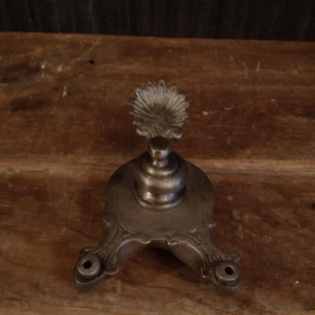 Antieke tinnen olielampje, Antiek en Kunst, Antiek | Tin, Ophalen of Verzenden
