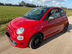 Rode Fiat 500c Cabrio Sport 2017, Zwart, 875 cc, Leder, Particulier