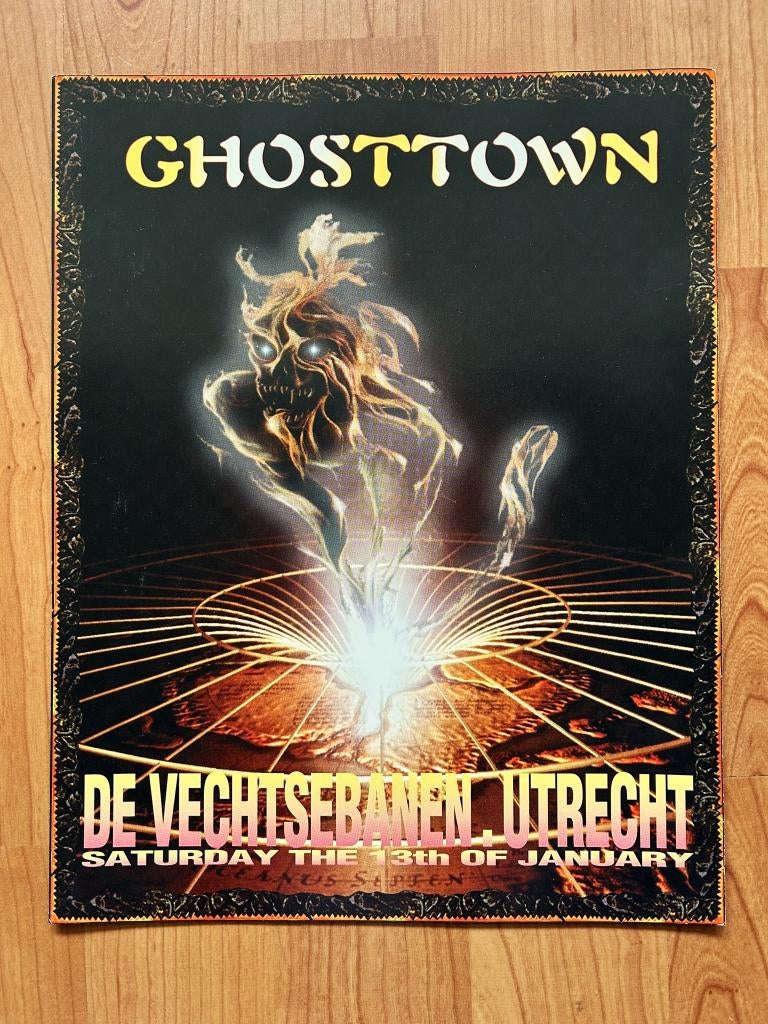 Houseflyer Houseparty Ghosttown De Vechtsebanen Utrecht, Verzamelen, Posters, Ophalen, Rechthoekig Staand, A4 of kleiner, Zo goed als nieuw