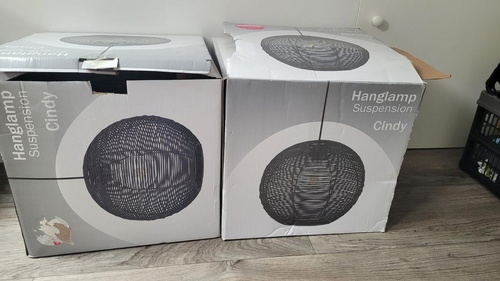 2x hanglamp zwart  *nieuw*, Huis en Inrichting, Ophalen, Nieuw, Hout, Minder dan 50 cm