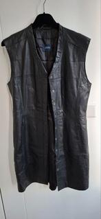 Zwart leren gilet 36, Ophalen of Verzenden